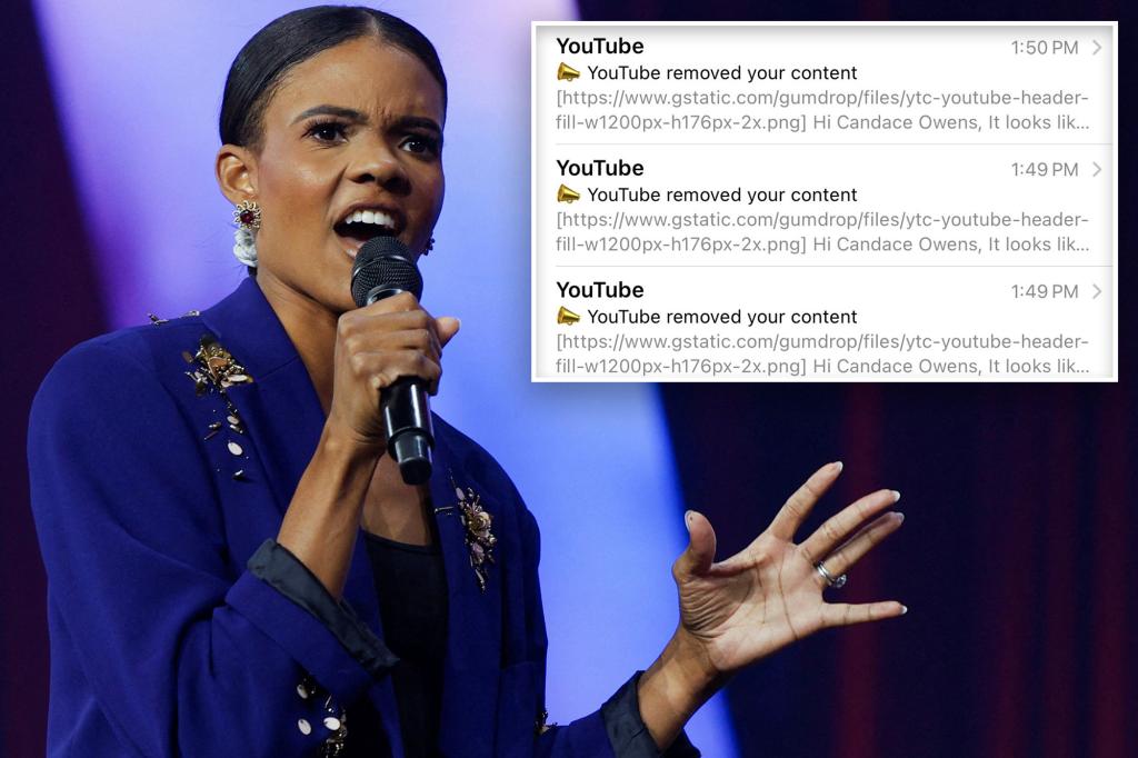 Candace Owens blames 'Zionists' after she was suspended from YouTube for Kanye West interview